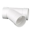 3" PVC 45 Degree Wye DWV Sanitary Y-TEE Street for