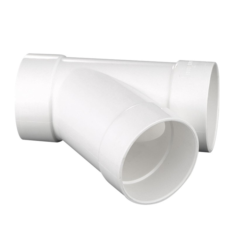 3" PVC 45 Degree Wye DWV Sanitary Y-TEE Street for