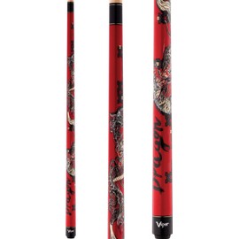 Viper by GLD Products Underground 58" 2-Piece Billiard/Pool Cue, Dragon, 19 Ounce,Red,50-0659-19