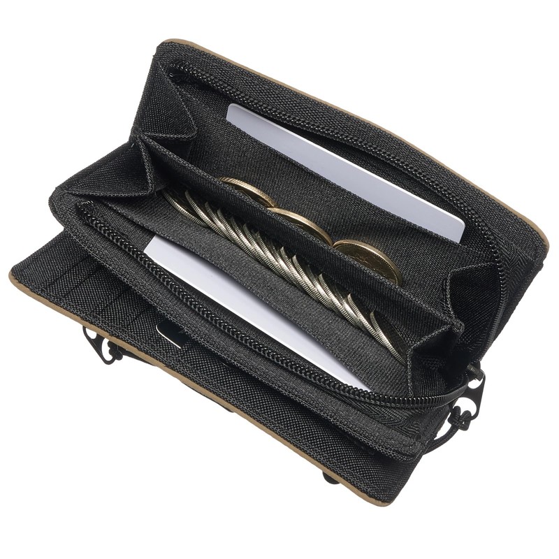 Umbro Men's and Women's Bi-Fold Wallet with Round Zipper, Nylon,