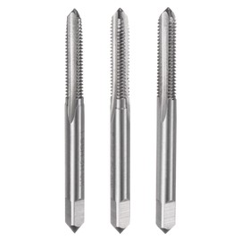 sourcing map 3pcs Metric Hand Tap Set, M6 x 1 Taper/Plug/Bottom Thread Screw Taps, High Speed Steel Hand Threading Tapping Tool Kit