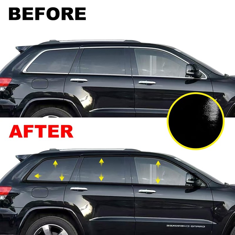 Side Window Trim Chrome Delete Blackout Overlay Kit Pre-Cut Vinyl