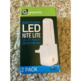 Greenlite Automatic Plug-in LED Nightlight with Sensor - Pack of 2