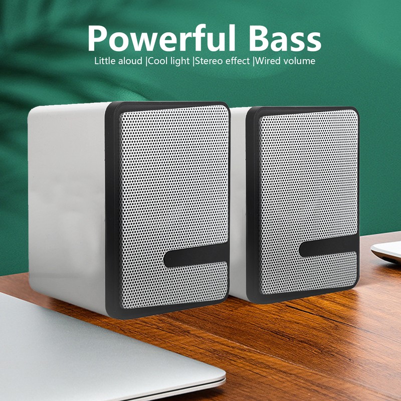 Wireless Desktop Computer Speaker Recrectangular USB Mobile Phone Universal Active