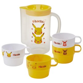 Skater KS32S-A Set of 4 Stacking Cups with Case, 28.7 fl oz (850 ml), Pikachu, Pocket Monsters