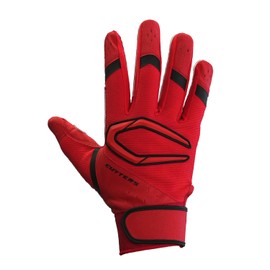 CUTTERS Batting Gloves B444 Power Control 4.0 Ambidextrous Baseball Softball M Red x Black