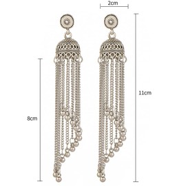 Stocking Stuffers Holiday Outfits for Women 2024 Indian Earrings Women Indian Jewellery Sets for Women Jhumka Earrings Ethnic Dangle Drop Earrings Beaded Bell Earrings Indian Jewellery Gifts