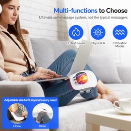 Cozion Joint Massager Infrared Knee Massager with Heat, Vibration, Timing Function, LED Touch Screen, Charging Port and Type C