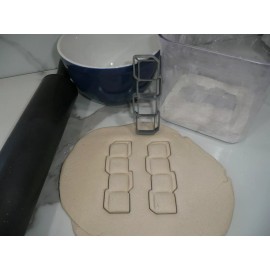 AJT BABY GIRL AND BOY BLOCKS SHOWER THEME SET OF 2 COOKIE CUTTERS MADE IN USA PR1952