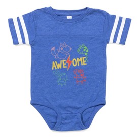 CafePress George Pig Awesome Cute Infant Baby Football Bodysuit Royal Blue