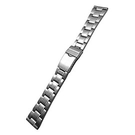 NewLife 20mm Silver Metal Watchband Men's Women's Stainless Steel Strap Replacement Wrist Band Bracelet with Clasp
