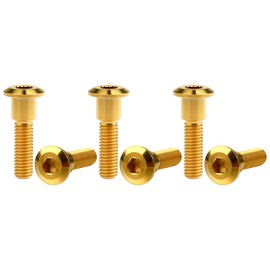 M8 x 33mm Titanium Motorcycle Bolt for Suzuki GSXR Brake Rotor 6pcs (Gold)