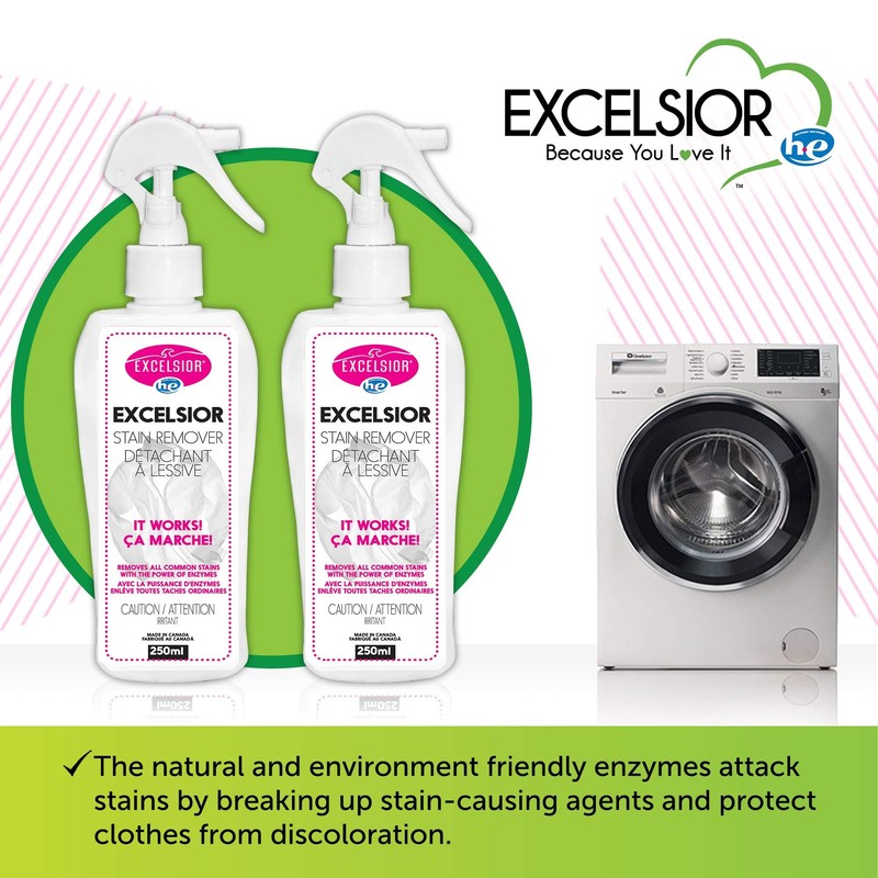 Excelsior HE Laundry Stain Remover Spray for cleaning clothes naturally