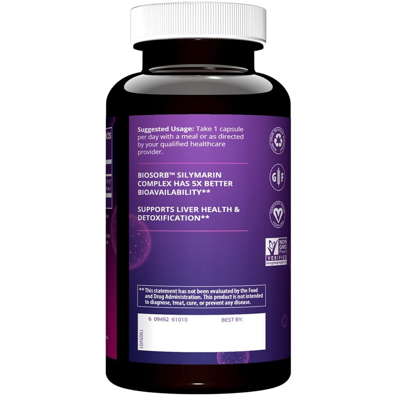 MRM Nutrition Silymarin with Biosorbâ„¢ | Highly absorbable | Antioxidant