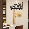 VIVICOMFY Metal 5-Hook Deer Storage, Powder Coated Wall Mount, 15.8x9.65x1.1