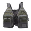 Fly Fishing Vest Reflective Strips Mesh Lining Fishing Vest Adjustable