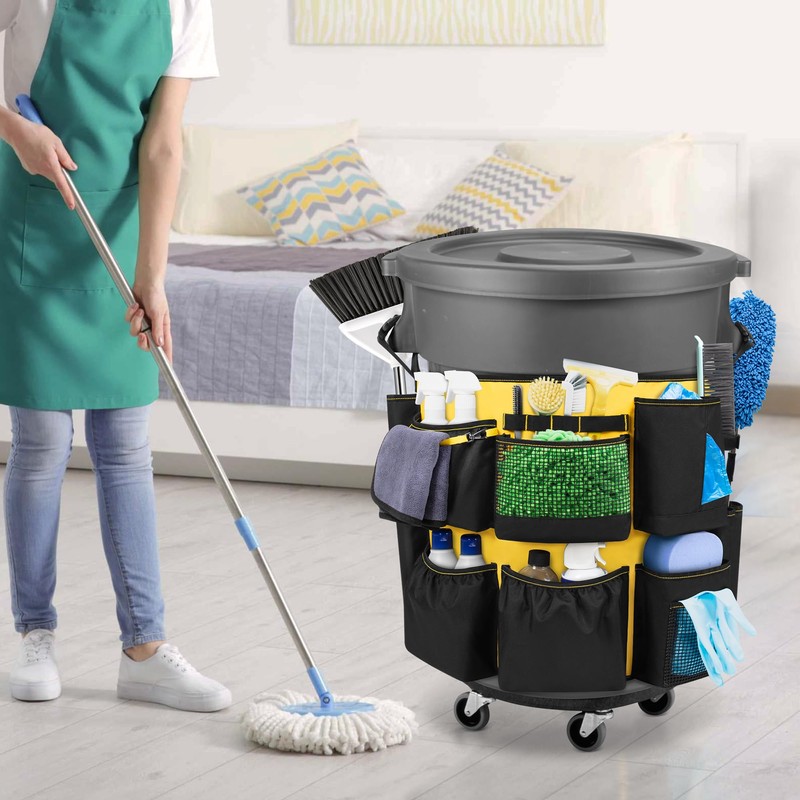 HODRANT 32-55 Gallon Trash Can Caddy Bag, Garbage Bin Apron