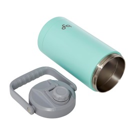 Byo 64 Oz Double Walled Insulated Stainless Steel Bottle (Mint) - BPA-Free Leakproof Chug Lid, Durable Sweat-Proof Silicone Grip Handle - Hydration Essential for Gym, Fitness, Healthy Lifestyle