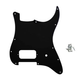 ROZILO Pro 11 Holes Black 3 Ply ST Strat One Humbucker Guitar Pickguard for American/Mexican FD Tom Delonge Strat Style Electric Guitar