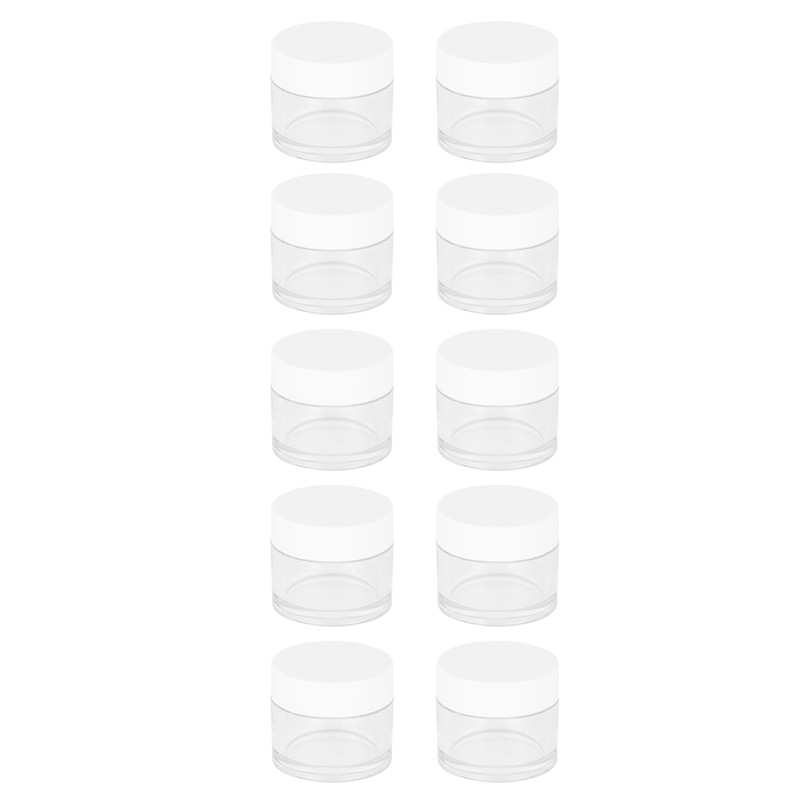 10Pcs 20g Round Empty Container Jar Refillable for Cream Cosmetic