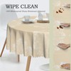 SNAIL GARDEN 152cm/60in Round Table Cloth Wipeable, Spill-proof Polyester Circular