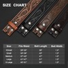 SANSTHS 2 Pack Western Belts for Men without Buckle, Cowboy
