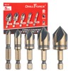 VALYRIANTOOL Cobalt Countersink Drill Bits Set(5PCS), M35 HSSCO 82 Degree