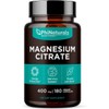  Phi Naturals Magnesium Citrate 400mg - 180 Capsules, Vegetarian, Gluten-Free, Non-GMO