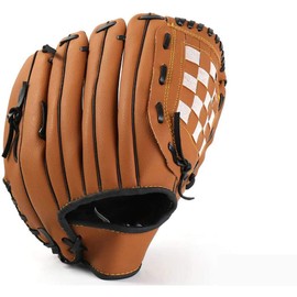 Wonninek Baseball Glove Sports Bat Gloves with Baseball PU Leather Adjustable and Comfortable 12.5 Inch Right Throw Left Glove