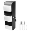 QWORK 3-Roll Stainless Steel Toilet Paper Dispenser with Lock, Wall