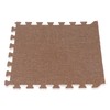 10pcs Cotton Linen Interlocking Carpet Tiles Anti Slip Floor Protection