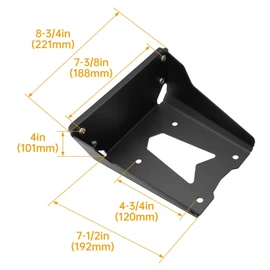 KUAFU Universal Motor Bracket Compatible with Kayaks Boat Transom Trolling Motor Mount Steel Powder Coated Black