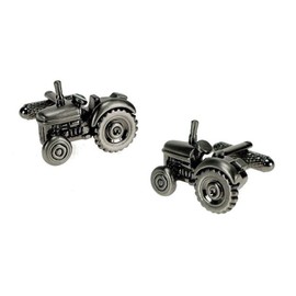Novelty Tractor Farming Cuff Link & Gift Box In Polished Stainless Steel By Onyx Art - CK266