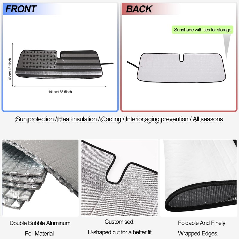 Windshield Sunshade for Hummer H3 2005-2009 Accessories Front Window Sun