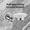 iBathUK Georgina Round Soap Dish, Stainless Steel Wall Mount Soap