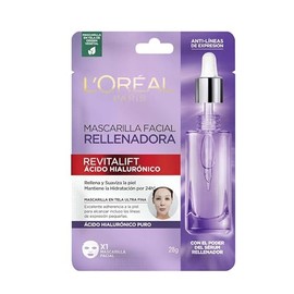 LOréal Paris Revitalift Mascarilla Rellenadora Ácido Hialurónico, 1 Pza                                                                               