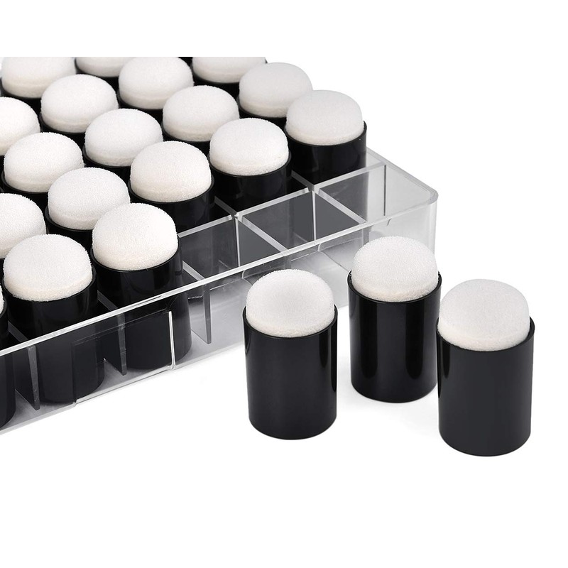 DS. DISTINCTIVE STYLE 40 Pieces Finger Sponge Dauber with Storage