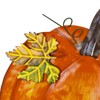 K KILIPES 18.9" H Metal Pumpkin Garden Stake Decorative Fall