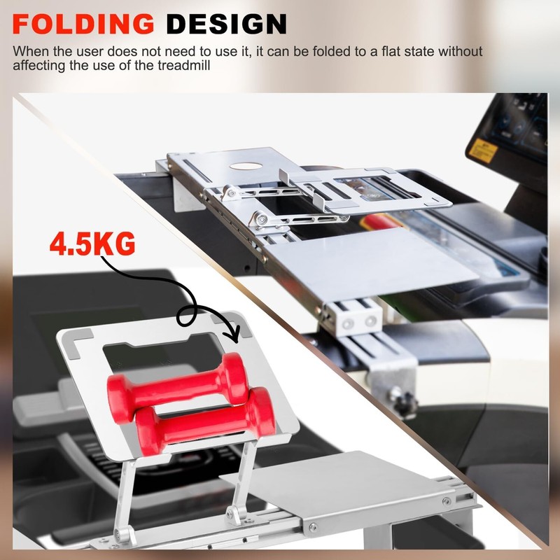 Zelvoro Treadmill Laptop Holder Adjustble Height Width
