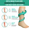 Zeta Wear Plus Size Zipper Support Socks - Wide Calf
