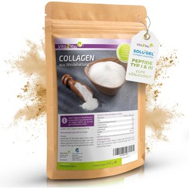 Vita2You Collagen Powder 1 kg – Bioactive Collagen – 100% Solugel® – Grazing – Hydrolysate Peptides Type 1 and 3 – Protein – 1000 g – Premium Quality