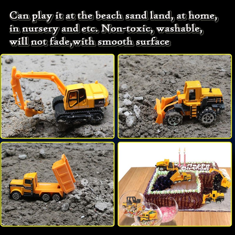 Coolplay Mini Construction Vehicles Kids Little Truck Cars Toy Pack