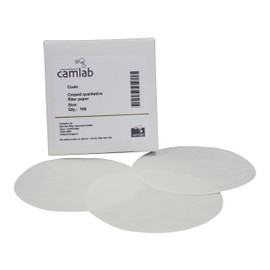 Camlab 1177782 Grade 304 [113] Technical Grade Creped Filter Paper, 70 mm Diameter (Pack of 100)