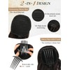 ONETIDE Hair Bun with Comb Clip in Short Straight Drawstring