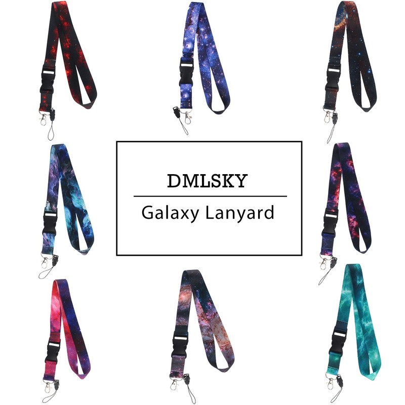 DMLSKY Blue Lanyard ID Badge Holder, with Safe Release Black