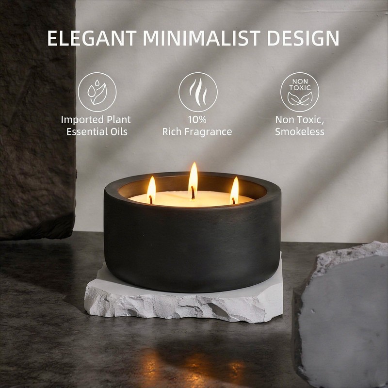 Viyffo 20oz Large Scented Candle – Eucalyptus & Rosemary, 3