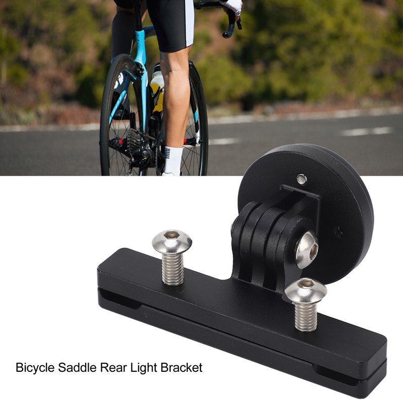 Bicycle Saddle Rear Light Bracket Seatpost Mount Rail LED Lamp