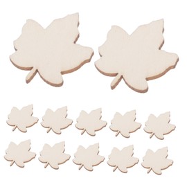 Hohopeti 50pcs Unfinished Wooden Maple Leaves for DIY Crafts Fall Themed Decor Handmade Craft Supplies for Creative Projects for Scrapbooking and Seasonal Artwork