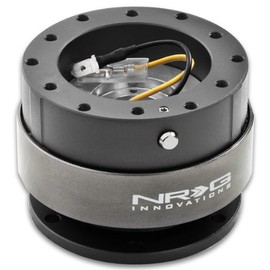 NRG SRK-200GM Gen 2.0 Steering Wheel Quick Release Kit - Gun Metal Body & Titanium Chrome Ring