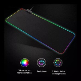 Homni Alfombrilla Ratón Rgb Gamer Base De Goma Antideslizante 800